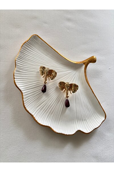 Home Yeni Sezon Gold Filli Küpe - Sallanır Zara Model Kadın Küpe - Minimalist Fil Figürlü Gold Kadın Küpe