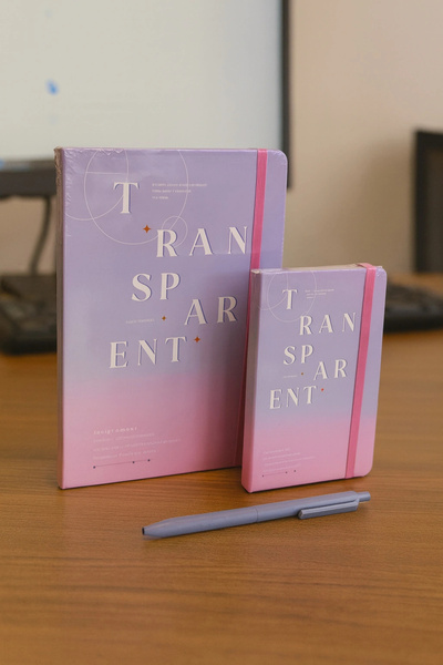 Evistro 2 قطعة من دفتر الملاحظات المخطط مع قلم هدية شفاف