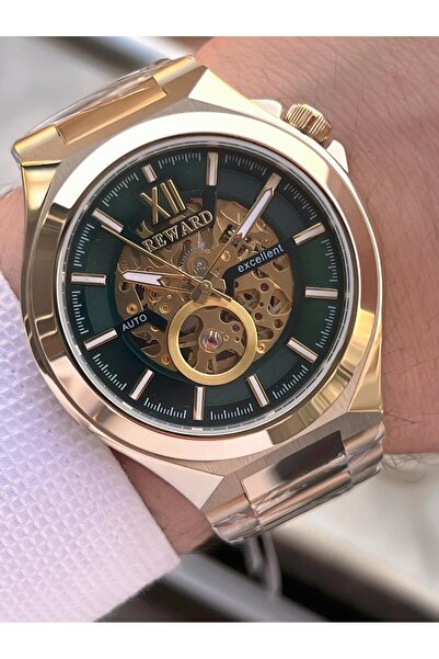 Reward Automatic Steel Case Steel Band 5 Atm Water Resistant Men's Wristwatch Vs.Blkt.0633