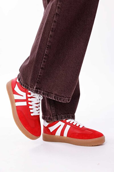 RASEAL SHOES Kadın Sneaker Bağcıklı Düz Ortopedik Taban Günlük Rahat Spor Ayakkabı