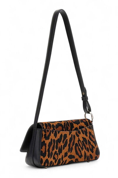 Guess Domitilla Black-Brown-Leopard Women's Shoulder Bag Hwlo7529780