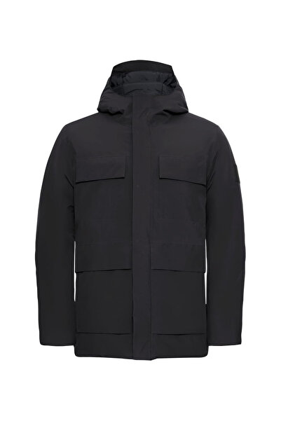 Jack Wolfskin A65047_6000-BRANDENBURGER JKT M Siyah Normal Düz Erkek Ceket