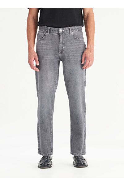 WRANGLER Normal Bel Relaxed Gray Men's Denim Trousers Frnk0000725 Gray Denim Trousers