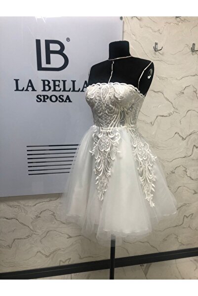 la bella sposa after parti elbise, mini gelinlik, mezuniyet, doğum günü elbisesi