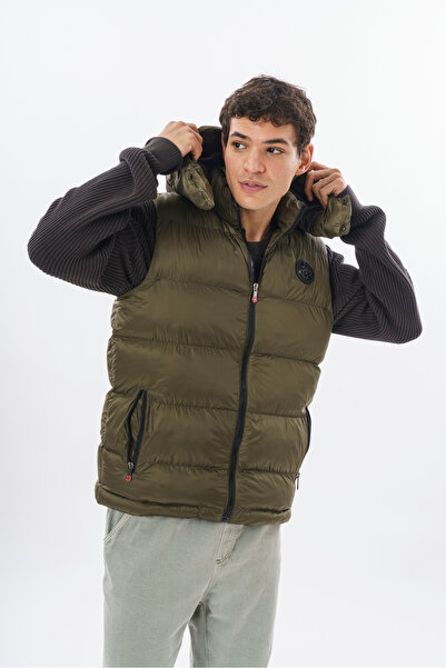 ROSSPALL Men's Soft-Touch Vest – Matte Texture, Detachable Hood
