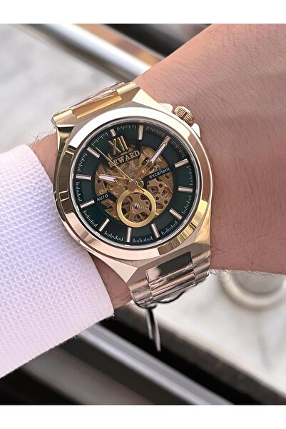 Reward Automatic Steel Case Steel Band 5 Atm Water Resistant Men's Wristwatch Vs.Blkt.0633