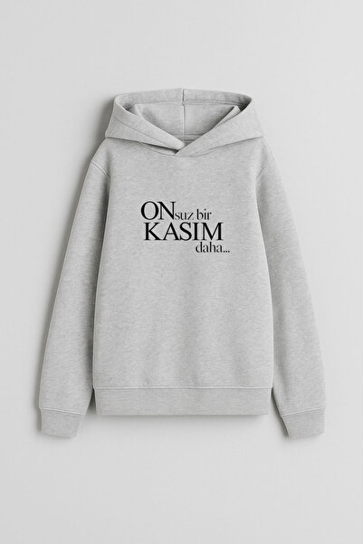 MODA 29 noiembrie Atatürk cu imprimeu Hanorac gri pentru copii pentru adulți ...