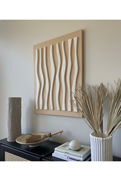 Atölye Pina El Yapımı 3D Kabartmalı Dokulu Rölyef Duvar Tablosu 50x70 – 70x100 Modern Minimalist Doku Sanatı