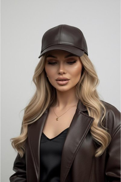Goldmine Șapcă unisex din piele naturală maro
