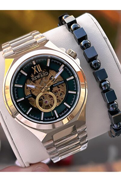 Reward Automatic Steel Case Steel Band 5 Atm Water Resistant Men's Wristwatch Vs.Blkt.0633
