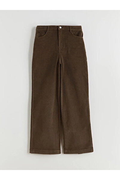 LC Waikiki Yüksek Bel Kadife Kadın Pantolon