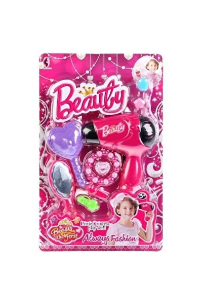 MAKSIK Set de înfrumusețare, 34,5x22x6 cm, cu uscător de păr cu baterie, perie și bijuterii