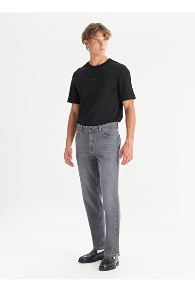 WRANGLER Normal Bel Relaxed Gray Men's Denim Trousers Frnk0000725 Gray Denim Trousers