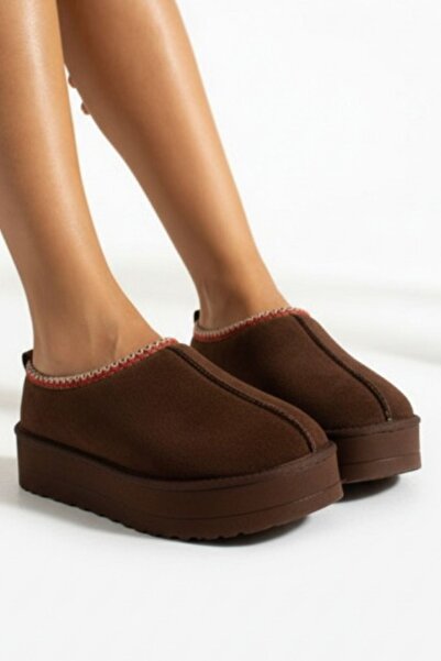 FUGA MODA Κοντές γυναικείες μπότες Vicente Brown με ψηλή σόλα από γούνινο σουέτ