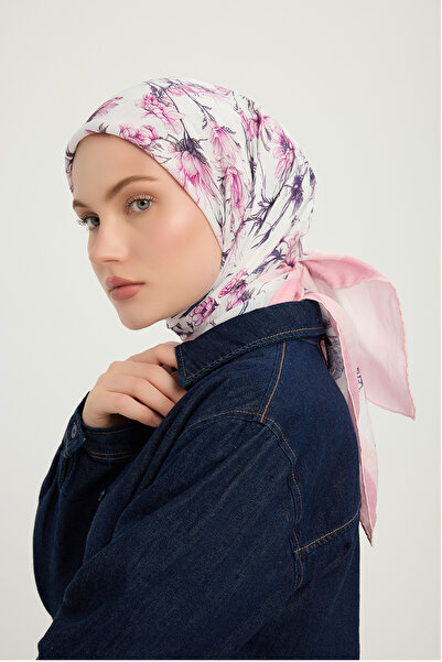 ipekistanbul Φουλάρι με σχέδιο Vierra - Quiet Botanical - Πούδρα