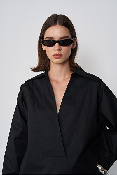 Beyyoglu Geniş Yaka Oversize Gömlek