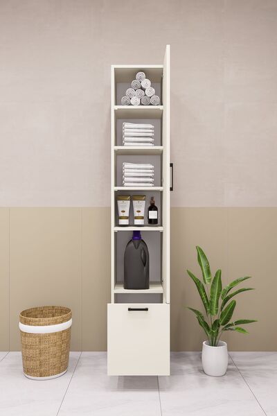 DEMİRBAL MOBİLYA MDF ÇEKMECELİ ÇOK AMAÇLI BOY DOLAP