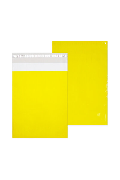 MSG PACKAGING Set of courier bags, courier envelopes 250x350+50, Yellow, 100 pcs