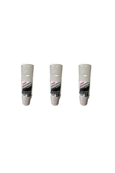 omeyva Pappbeger Kulplu Saplı 175 Ml. 6 Oz Kraft Karton Bardak - Gri - 30 Ade...