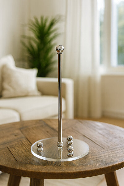 ARGKRİSTAL Gold - Silver Detailed Plexiglass Napkin Holder – Stylish and Modern Design