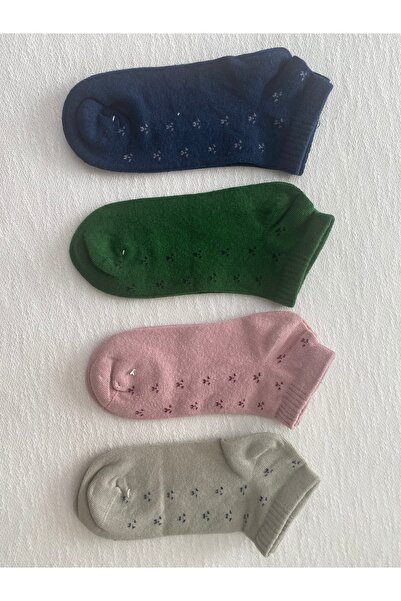 MEGA kadın desenli patik çorap 4 lü