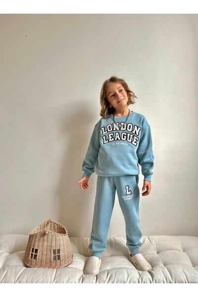 Patriko ERKEK ÇOCUK KIŞLIK YENİ SEZON İÇİ POLAR LONDON KABARTMA NAKIŞ KOLEJ ALT ÜST TAKIM