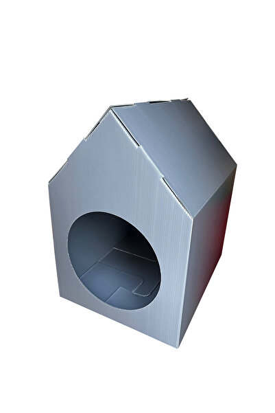 dirilim plastik su geçirmez kedi evi sokak hayvanları için 5'li gri kedi köpek klübesi