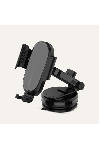 Glassology حامل شحن لاسلكي للسيارة بقوة 15 وات باللون الأسود - سريع وآمن