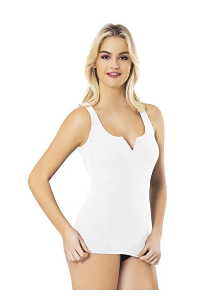 KOTA 6474 Model Ribbed Knit Wide Strap Tank Top