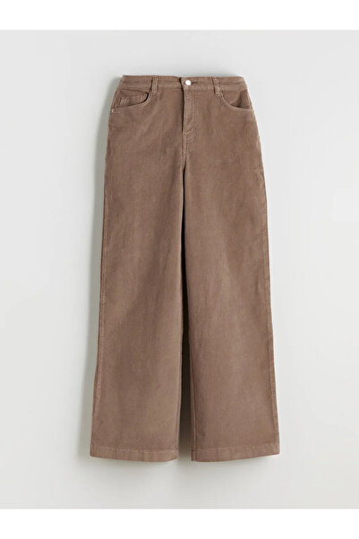 LC Waikiki Yüksek Bel Kadife Kadın Pantolon