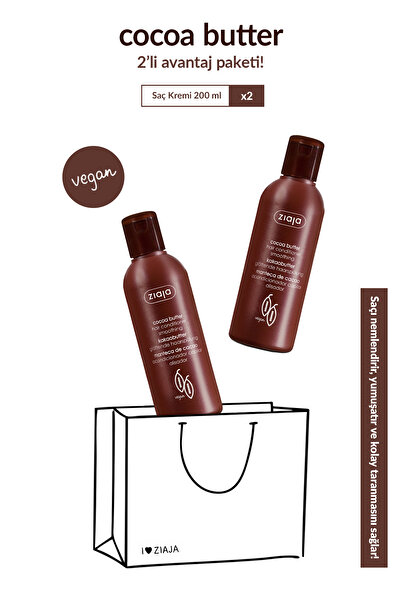 Ziaja Kakao Yağı Yumuşatcı Saç Kremi 200 ml 2'li Set