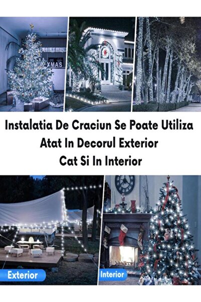 OEM Christmas light installation 30m, 180 cool white LEDs, 8 lighting modes, indoor/outdoor