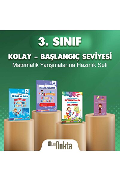 Altın Nokta Yayınevi 3. SINIF BİLSEM - KANGURU - OLİMPİYAT SETİ KOLAY