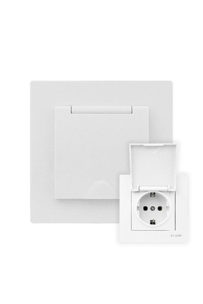 Klaus 10 τεμάχια, πρίζα Schuko με λευκό κάλυμμα, KE01109 (10/120)