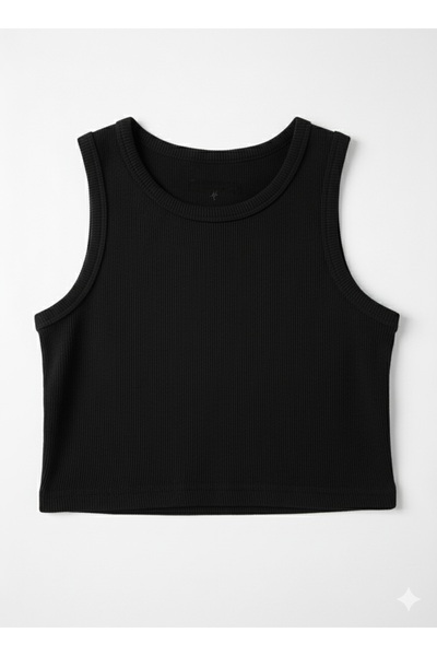 bumerangspor Bumerang Women's Ribbed Knit Fabric Strap Crop