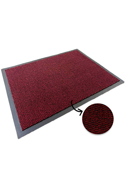 DEKOSET 90 X 150 cm Burgundy Doormat Non-Slip Base (Door Front Moisture Absorbing Mat)