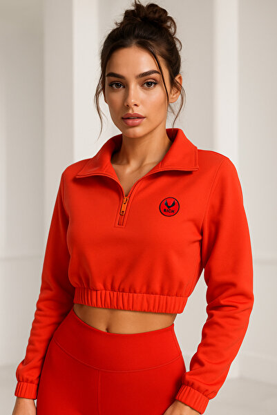 Rich Жіночий кроп-топ з високим коміром, текстурований