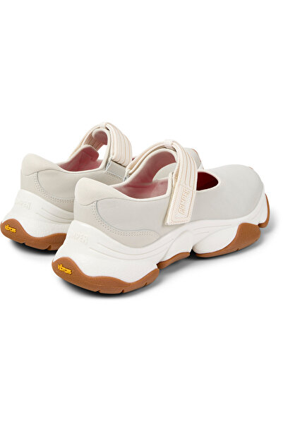 CAMPER Men White Genuine Leather Daily Velcro Sandals Soft Sole Lightweight Elegant Karst2