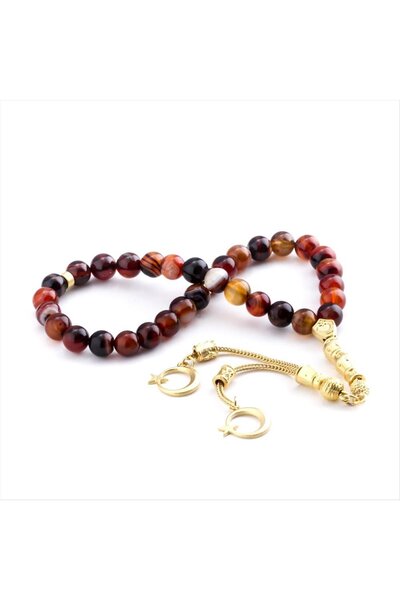 ZERO LAND TECHMRT Mărgele de rugăciune din piatră naturală de agat (01424) 8 ...