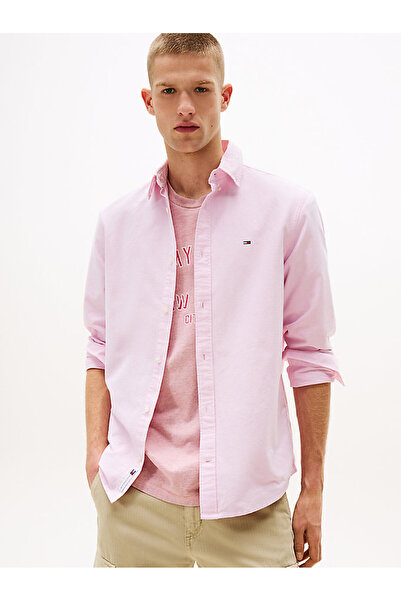 Tommy Hilfiger Erkek Pembe L/S Gömlek