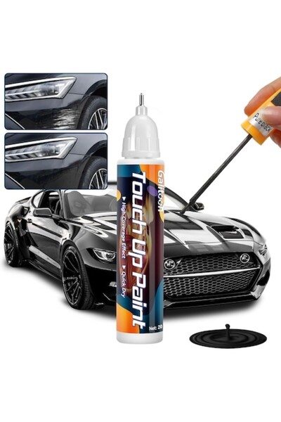 Galitoon Vopsea corectoare auto 2 in 1 negru 20 ml, negru – reparare zgarieturi masina, stilou corector cu