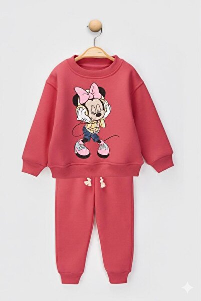 baby flamindo Printed Winter Fleece-Lined 3-Ply Girls Tracksuit Set