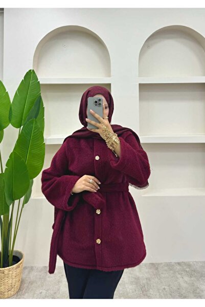 lurex moda Gold Button Plush Jacket