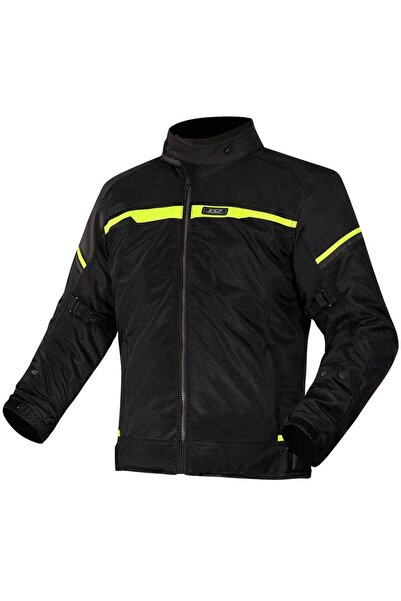 LS2 Riva Summer Protective Mesh Motorcycle Jacket Black Neon