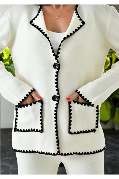 styleFlex Women's elastic knit suit with pockets