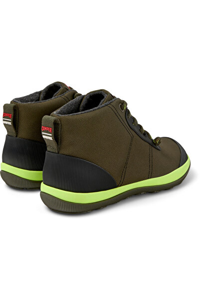 CAMPER Men Green Rubber Lace Detail Classic Ankle Boots Soft Flat Sole Comfortable Winter PeuPistaGm
