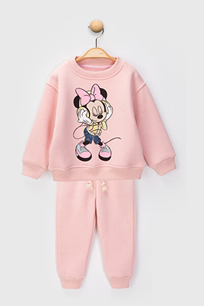 baby flamindo Printed Winter Fleece-Lined 3-Ply Girls Tracksuit Set