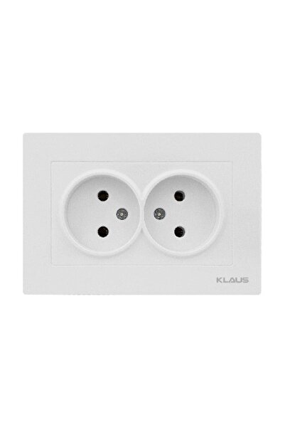 Klaus 7 Bucati, Priza Alba 2 Pini Dubla, KE01106 (7/84)