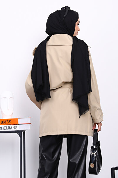 İmajButik Ταψί διπλό πέτο Καμπαρντίνα με επένδυση με γιακά