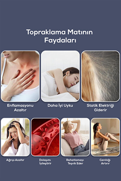 indirimsevinci Topraklama Matı – Grounding Antistatik Uyku Pedi, Stres Azaltıcı ve Enerji Dengeleyici